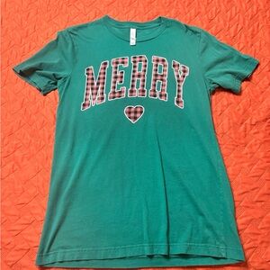 Bella Canvas Green Plaid Graphic Tee